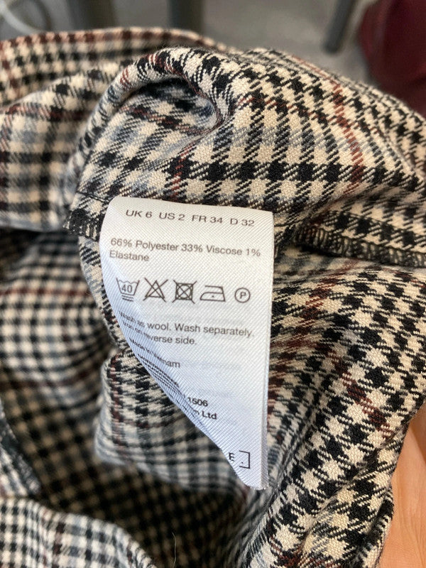 Stunning Tweed pencil mini skirt country chic UK6 Warehouse JA001