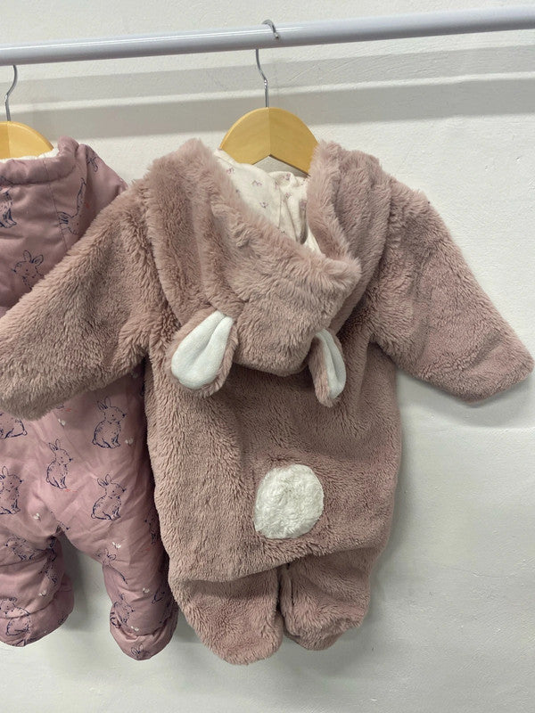 Cute duo of Bunny suits winter snow #15 6-9months KM004