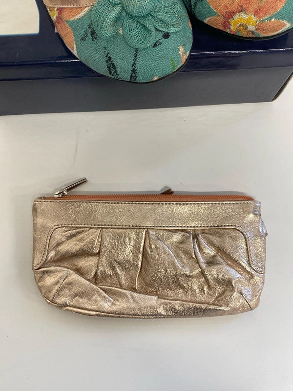 Laceys & M&S Fabulous Turquoise Floral Flats & Matching Clutch UK 4 AT001