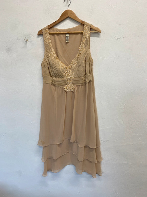 Stunning sangria fairytale midi dress floral UK 18 NC001