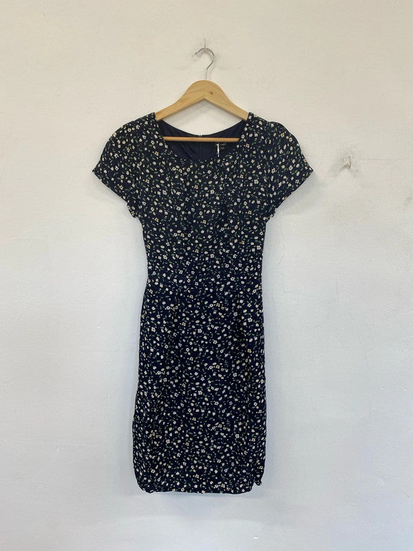 Sunshine Soul Fabulous Black Floral Mini Dress UK 10 JH001