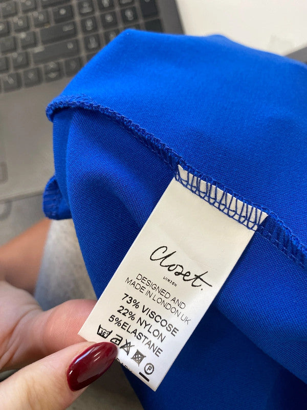 Lovely closet London blue midi dress nwt UK 14 KN003