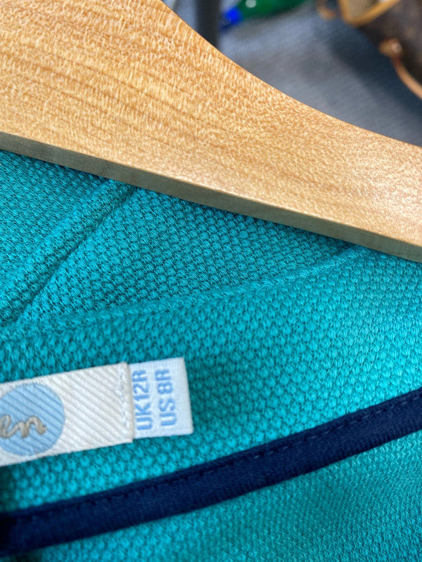 Fabulous Boden teal textured cotton dress Uk12 R LW005