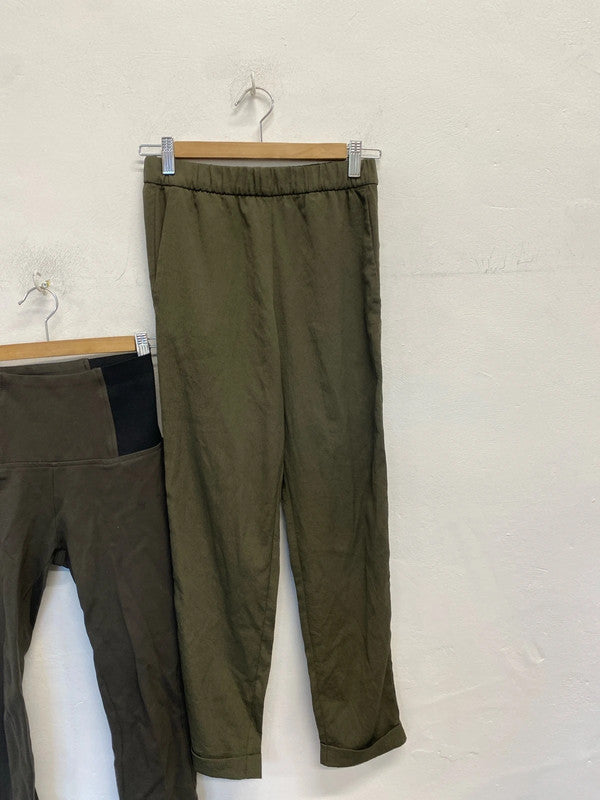 Lovely duo of khaki leggings and trousers h&m daysie UK 6 #16 LK009