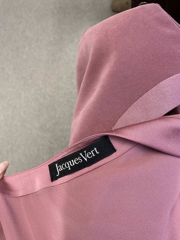 Lovely Jacques Vert Rose 3 Piece Skirt Suit UK 16-18 IZ001