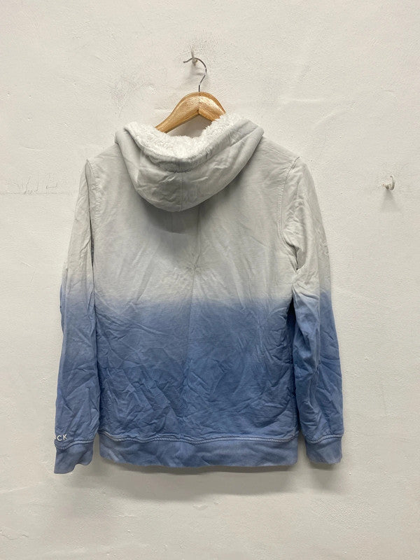 Fabulous Saltrock ombré blue & white fleece jacket Uk10 MA003