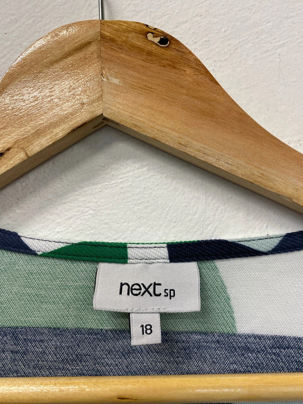 Fabulous Bright Green retro vibe wrap dress Uk18 By Next NC001