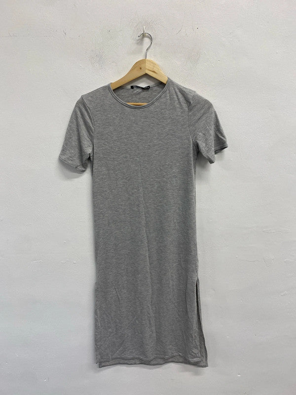 Lovely boohoo casual grey t shirt dress maxi UK 10 KS002