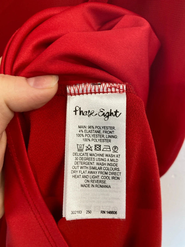 Phase Eight Stylish Red Asymmetric Tunic UK 10 WLH01