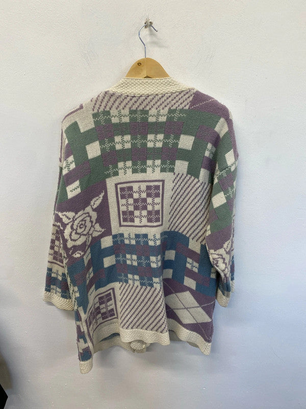 Fabulous Dominique cotton blend cardigan uk 10-12 KD001