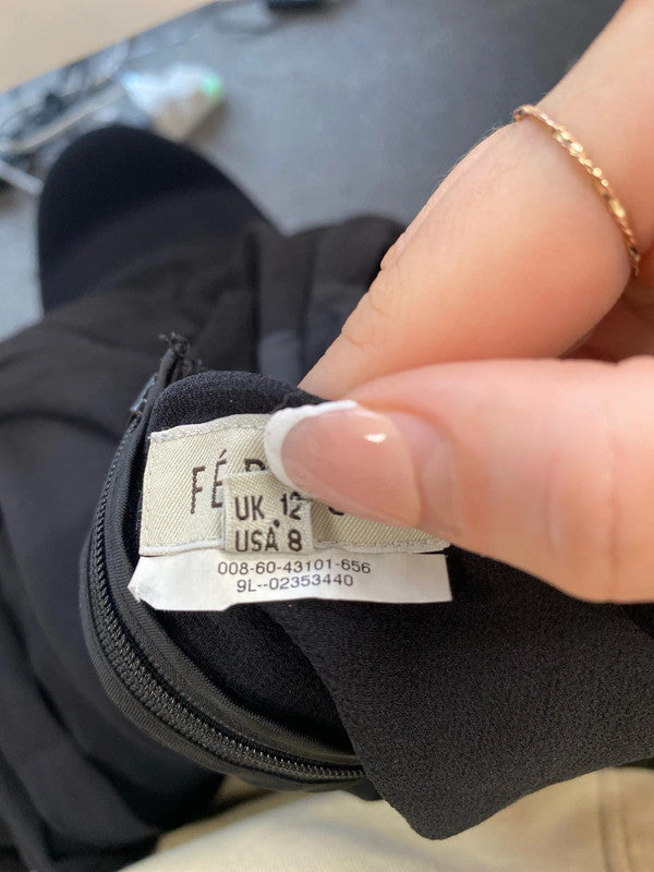 Stunning 1970 Féraud silk evening dress uk 12 AW002