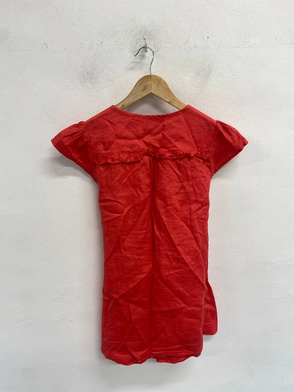 Lovely spirit coral linen tie waist UK 14 MM005