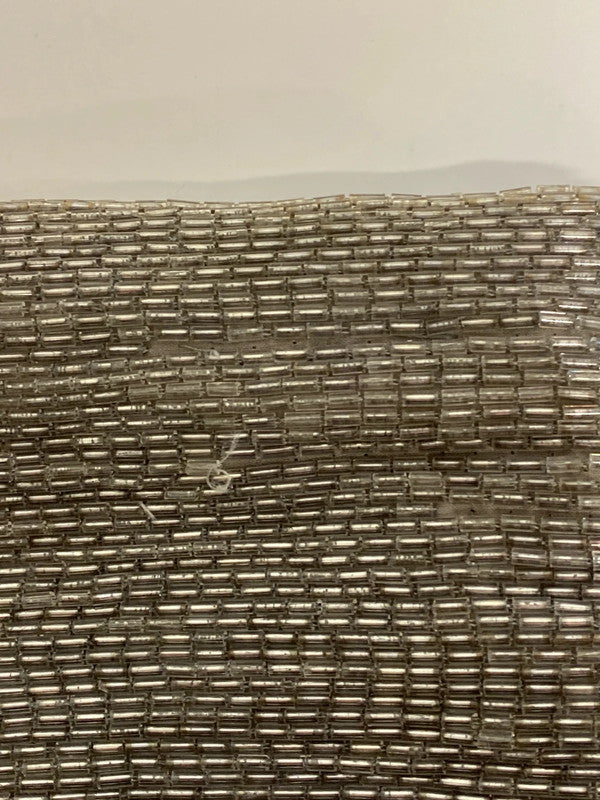 Accessorize Fabulous Silver Beaded Clutch NC001