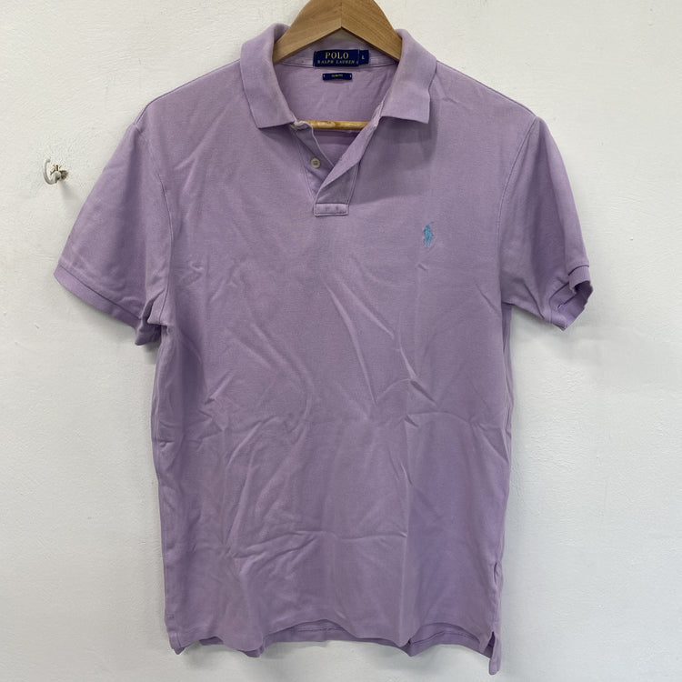 Polo Ralph Lauren Slim Fit Polo Shirt - Lavender Lilac Size Large LL003
