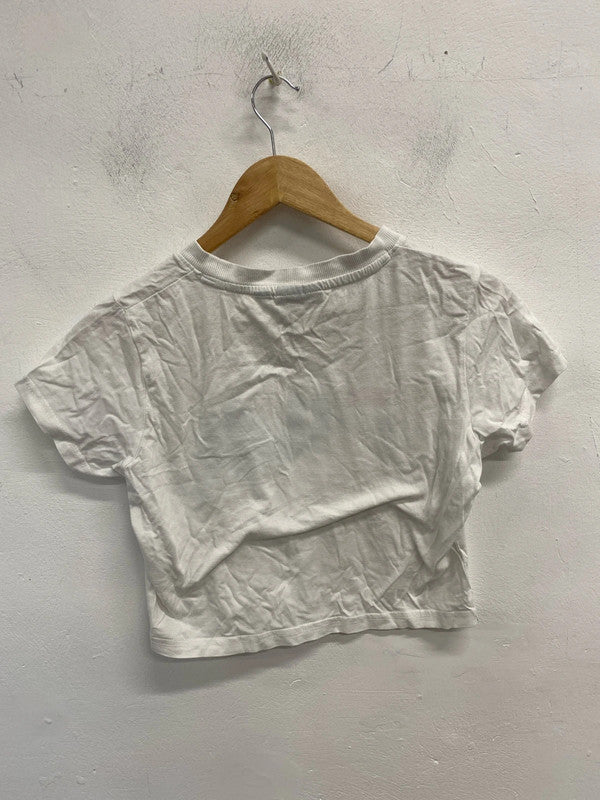 Lovely Fula white activewear crop top UK 6-8 (s) SD001