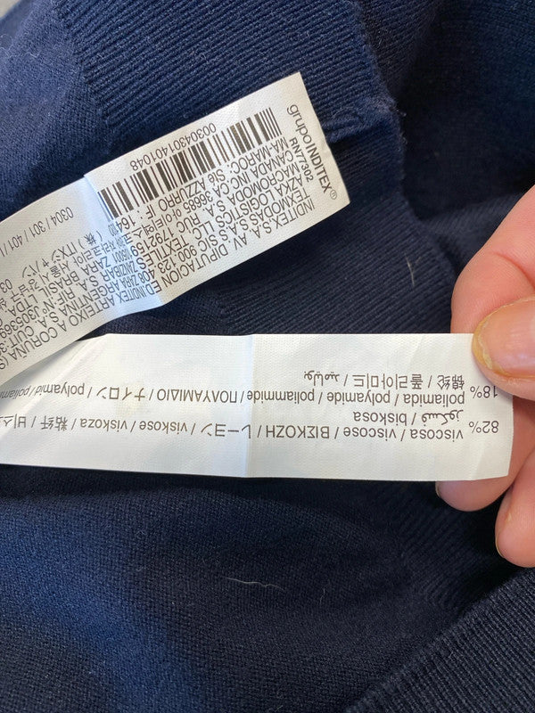 Fabulous Zara Navy Blue knit high neck men’s jumper UkL JB001