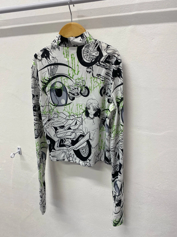 Fabulous Bershka BillieEilish cropped top UkS JS004