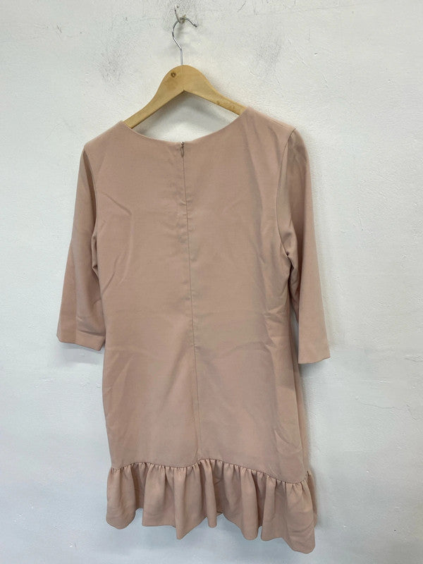 Stunning fee g pink ruffle jewel dress nwt UK 12 LG006