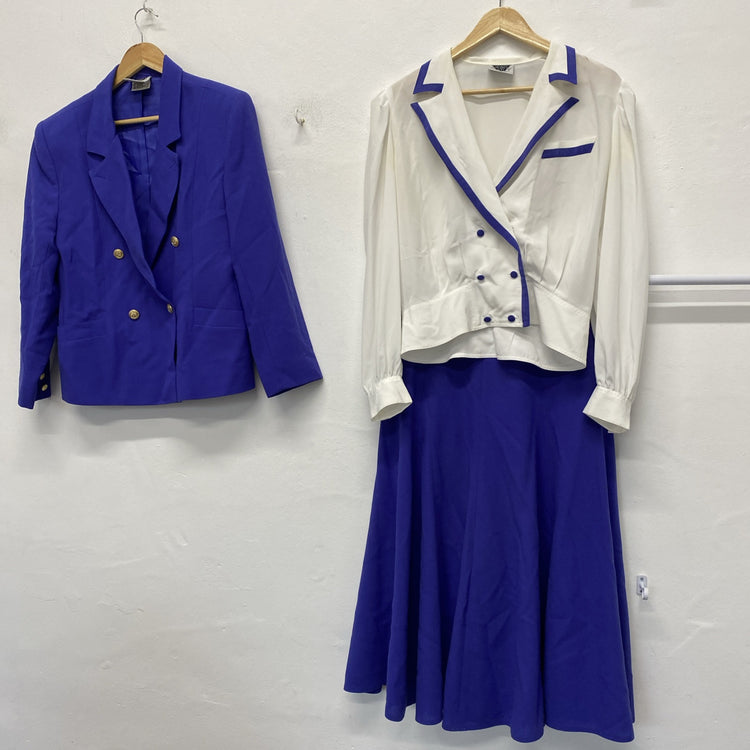 Vintage Jacques Vert 1980’s Fabulous purple Occasion Event Outfit uk14/16 IZ001