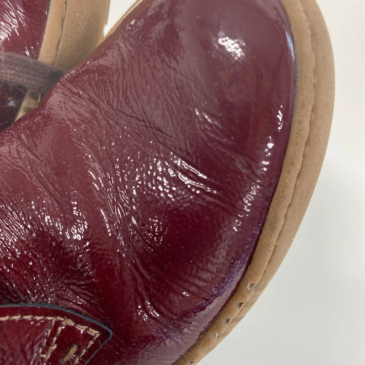 osef Seibel Maren 02 Red Patent Leather Faux Fur Lined Boots UK 4 NC001