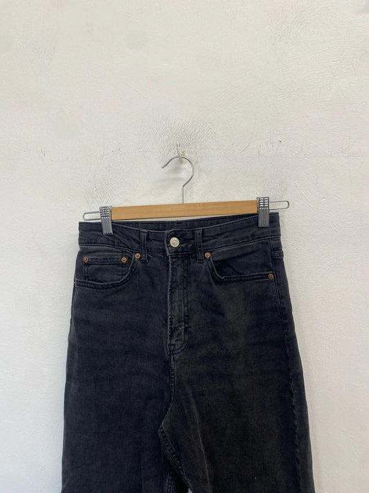 Lovely black mom jeans h&m black UK 8 LH002
