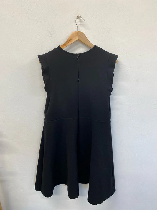 Next Chic Black Woven Detail Mini Dress UK 20 RM002