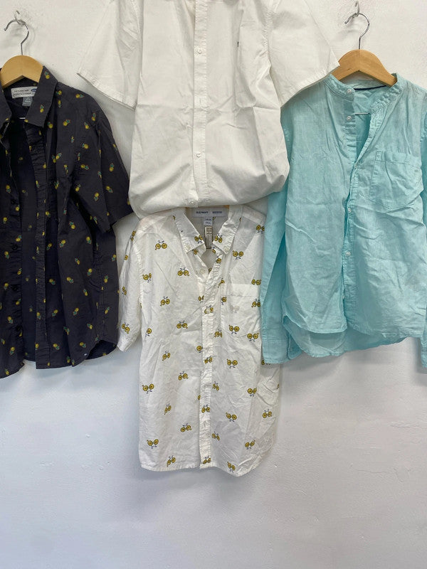 Lovely boys shorts bundle h&m old navy pattern shirts UK age 10-12 EL001