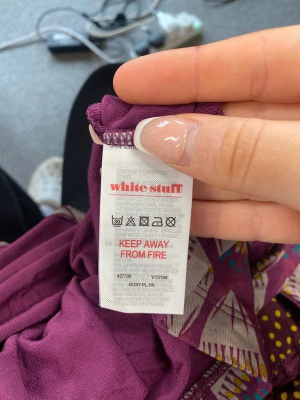 Stunning White Stuff purple midi dress uk 14 KS003