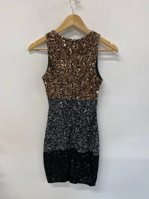 French Connection Stunning Beaded Sheath Mini Dress UK 6 KM004