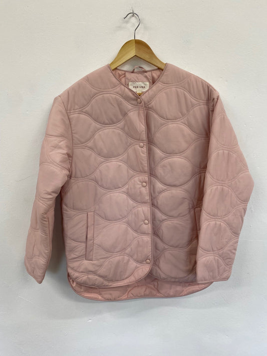 Amazing PER UNA quilted Puffer Jacket UK6 Pink Oversized HT149