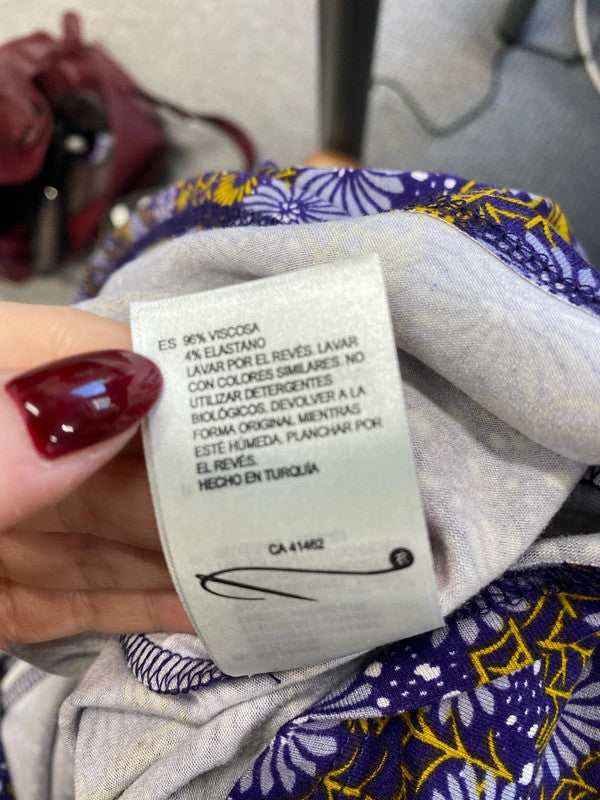 Lovely white stuff purple floral midi dress nwt UK 10 WLH01