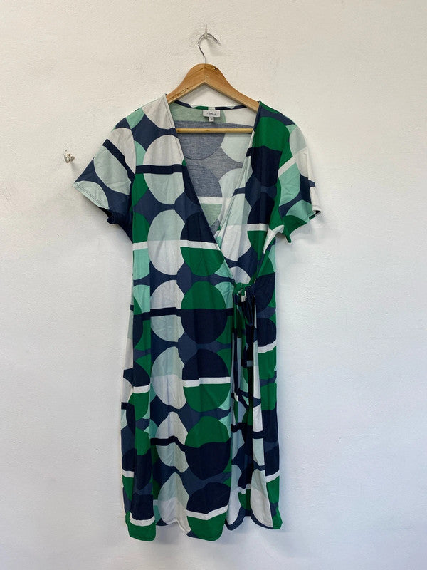 Fabulous Bright Green retro vibe wrap dress Uk18 By Next NC001