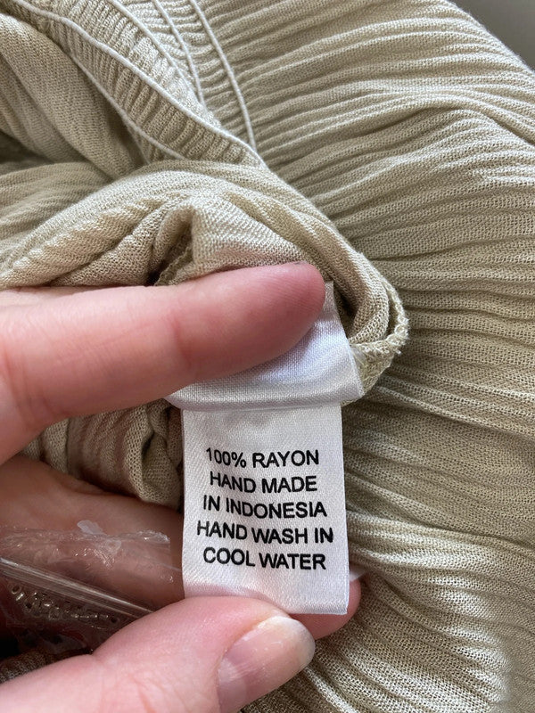 Mele Elegant Taupe Gold Beaded Collar Jumpsuit UK 12 MB001