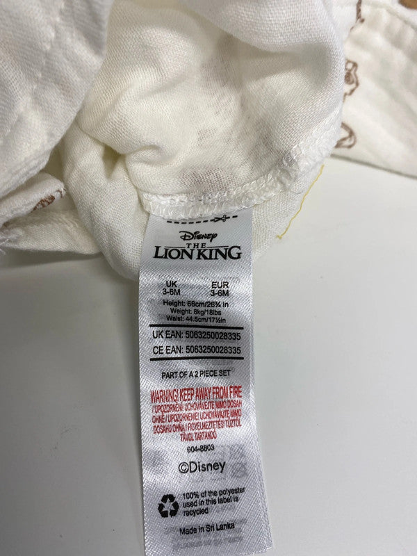 Fabulous Lion King baby gro summer and Hat summer Age 3-6 EW005