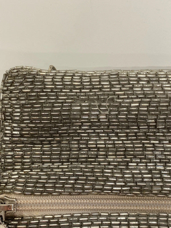 Accessorize Fabulous Silver Beaded Clutch NC001