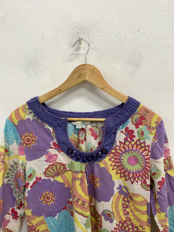 Lovely Boden pastels funky flower power tunic UK 12 MM005