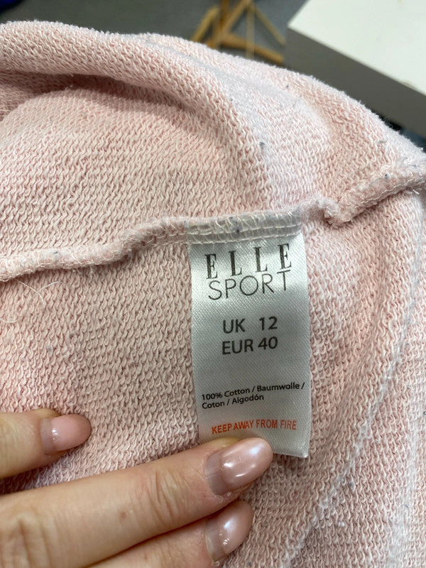 Lovely Elle sport rose pink jumper dress UK 12 YM001