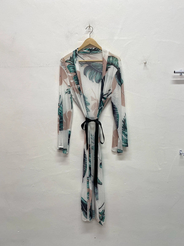 Stunning Shein tropical pool cover kimono UkM LD003