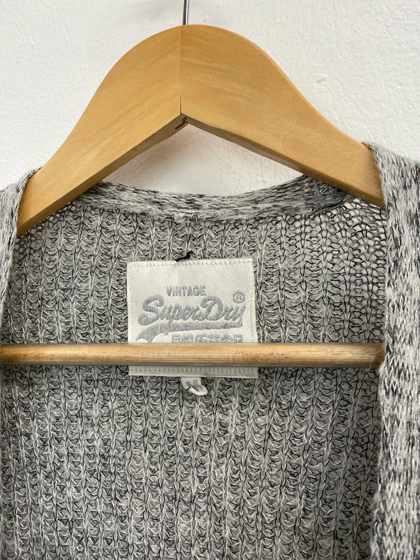 Fabulous duo of loose fit open front cardigans Superdry / New Look UkM #6 JR001