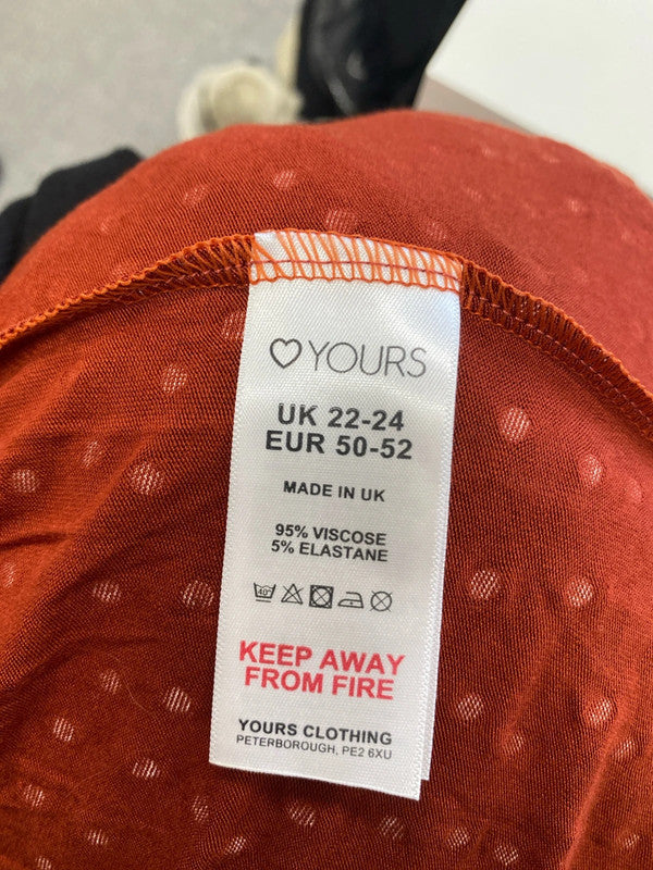 Lovely love yours tiered midi dress terracotta UK 22-24 IM001