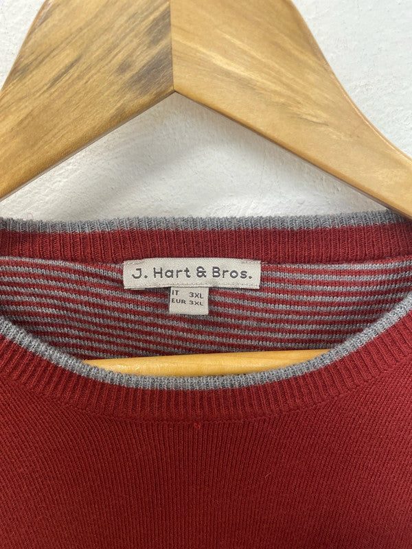 Classic J Hart & Bros burgundy jumper 3XL FE001