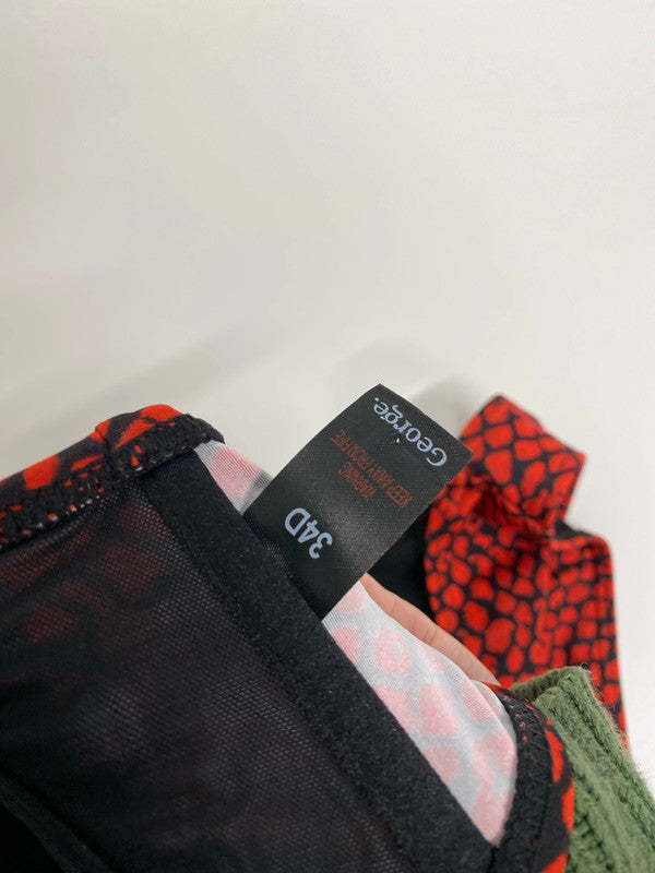 Fabulous red leopard George padded bikini 34D / 12 LP003