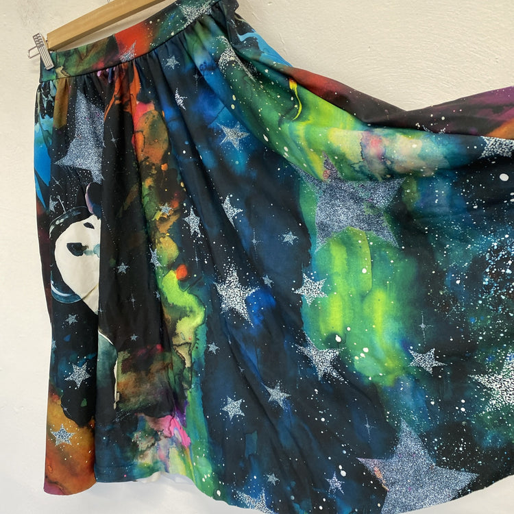 Black Milk X Lora Zombie Space Art Skirt Medium Paint Watercolor Rare Ltd JR001
