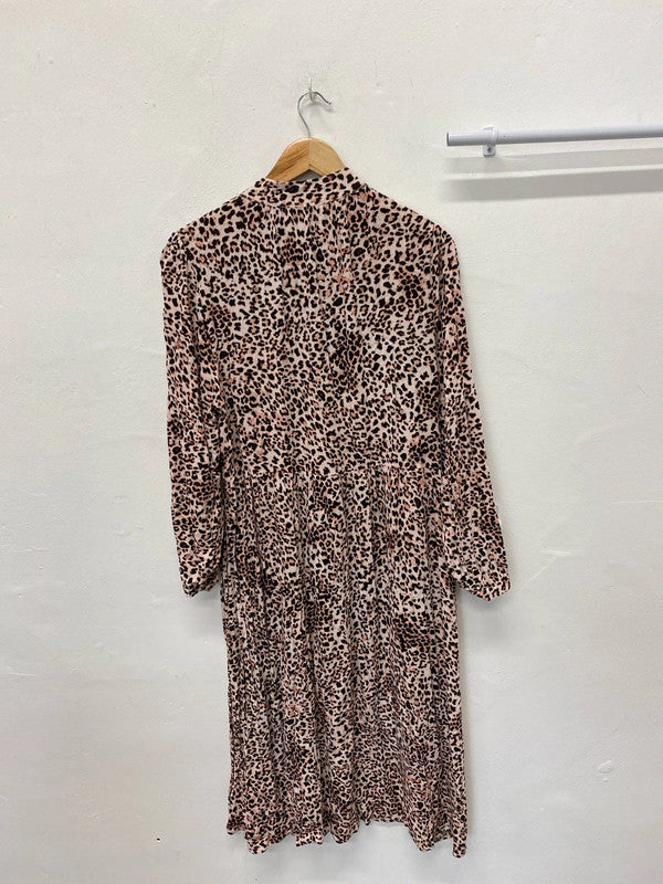 Fabulous And Or John Lewis pink leopard print Uk16 KN003