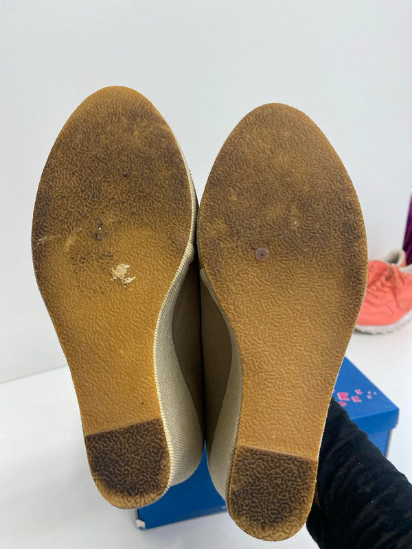 Zanni & Co champagne wedge occasion or events shoe Uk5 Eur 38 GK002