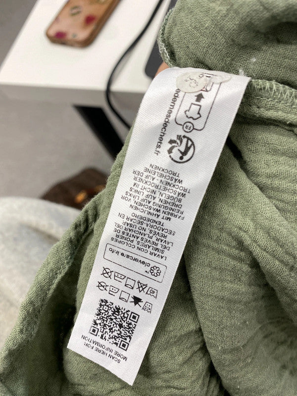 Lovely Topshop khaki textured shirt UK 12 KS002