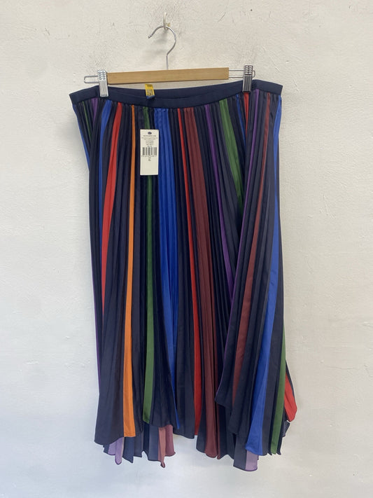 Lovely Ralph Lauren Jaden Midi Multi Skirt UK XL JP001