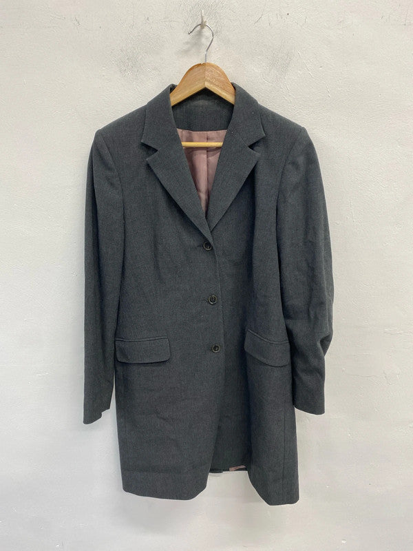 Fabulous Debenhams grey longline blazer UK 12 JB005