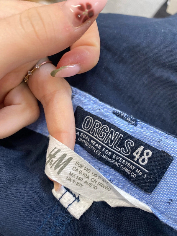 Lovely boys duo of blue chino shorts UK age 9-10yr EL001