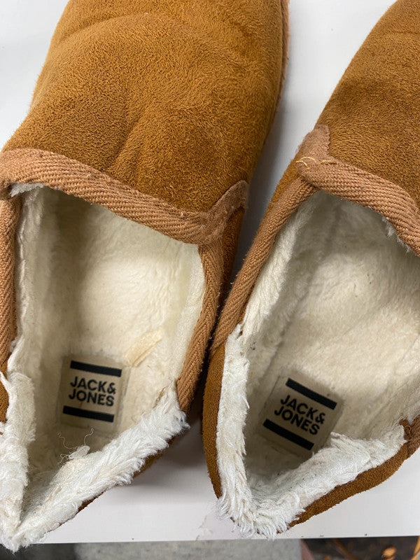 Fabulous Jack & jones tan slippers UK M (5-6) AG006